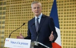 Le ministre des Finances, Bruno Le Maire, lors de ses voeux à la presse à Bercy, le 14 janvier 2019