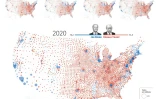 Biden élu président des États-Unis, la carte du vote populaire