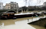Les bords de la Seine inondés le 22 janvier 2018 à Paris