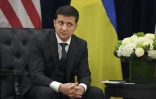 Le président ukrainien Vladimir Zelensky répond aux questions des journalistes lors de sa rencontre avec son homologue américain Donald Trump à New-York, le 25 septembre 2019