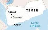 Carte localisant Dhamar au Yémen