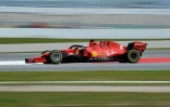 L'Allemand Sebastian Vettel (Ferrari) lors des essais hivernaux, sur le circuit de Catalogne, à Montmelo, le 28 février 2020