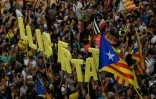 Manifestation à Barcelone le 18 octobre 2019, après la condamnation à la prison de dirigeants séparatistes catalans