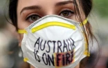 Manifestation à Sydney le 11 décembre 2019 pour dénoncer le dérèglement climatique en Australie et appeller à des actions urgentes