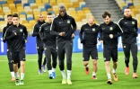 Les joueurs de Manchester City à l'entraînement le 23 février 2016 à Kiev