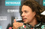 Le pilote italien de l'équipe Yamaha SRT Franco Morbidelli durant la deuxième séance d'essais libres du GP de Catalogne de MotoGP, le 25 septembre 2020, à Montmelo.