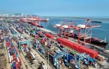 Des conteneurs au port de Lianyungang, dans la province du Jiangsu, dans l'est de la Chine, le 7 août 2024