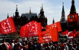Manifestation Ă l'occasion de la FĂŞte du Travail, le 1er mai 2017 Ă Moscou