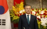 Le président sud-coréen Moon Jae-in, le 23 mars 2018 à Hanoï