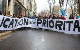 Manifestation pour demander la pérennisation des moyens supplémentaires du dispositif ZEP, le 10 janvier 2017 à Marseille