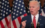 Le candidat démocrate à la présidentielle américaine Joe Biden évoque les troubles aux Etats-Unis dans un discours à Philadelphie, mardi.