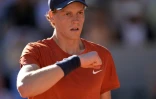 L'Italien Jannik Sinner en demi-finale de Roland-Garros contre Carlos Alcaraz, le 7 juin 2024 Ă Paris