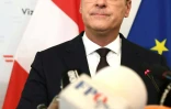 Le vice-chancelier autrichien Heinz-Christian Strache lors d'une conférence de presse à Vienne le 18 mai 2019 après la divulgation d'une vidéo tournée il y a deux ans à Ibiza le compromettant