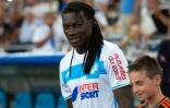 L'attaquant marseillais Bafétimbi Gomis avant d'affronter Lorient au Vélodrome, le 26 août 2016