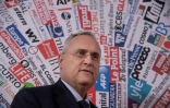 Le propriétaire et président de la Lazio Rome, Claudio Lotito, en conférence de presse à Rome, le 18 décembre 2019