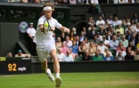 Le Russe Andrey Rublev contre le Serbe Novak Djokovic en quart de finale de Wimbledon le 11 juillet 2023 à Londres