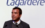Arnaud Lagardere présente les résultats 2018 du groupe, à Paris le 13 mars 2019