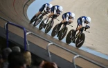 Les Françaises lors de la poursuite par équipe des Mondiaux de cyclisme, le 4 août 2023 à Glasgow