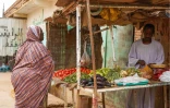 Une femme achète des légumes à Omdourman, dans la banlieue de Khartoum, le 29 mai 2023