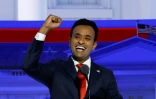 Vivek Ramaswamy à son arrivée pour le premier débat de campagne entre candidats républicains à Milwaukee dans le Wisconsin, le 23 août 2023