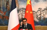 Le ministre français des Affaires étrangères, Stéphane Séjourné, lors d'une conférence de presse le 1er avril 2024 à Pékin