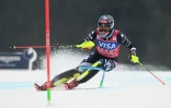 Mikaela Shiffrin lors de la première manche du slalom de Spindleruv Mlyn, en République tchèque, le 25 janvier 2026