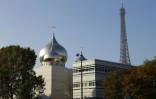 Le "centre spirituel et culturel orthodoxe" russe, surplombé par les cinq bulbes dorés de sa grande cathédrale, le 12 octobre 2016 à Paris