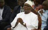 L'ex-président malien Ibrahim Boubacar Keïta lors d'un meeting politique à Bamako le 10 août 2018