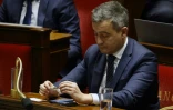 Le ministre de l'Intérieur Gérald Darmanin lors d'un débat sur la loi immigration, le 11 décembre 2023 à l'Assemblée, à Paris