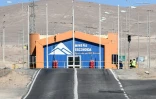 L'entrée de la mine d'Escondida, à Antofagasta, le 16 février 2017 au Chili