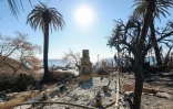 Les restes de la maison de Sebastian Harrison détruite par l'incendie de Palisades à Malibu, en Californie, le 21 janvier 2025