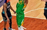 Rudy Gobert du Utah Jazz contre les Memphis Grizzlies en NBA le 31 mars 2021 au FedExForum à Memphis