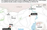 Carte localisant Alep et Minbej en Syrie