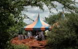 Exhumation des corps du charnier de Shakahola, le 25 avril 2023 au Kenya 
