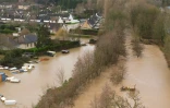 Le village de Blendecques inondé, dans le Pas-de-Calais, suite à la crue de la rivière Aa, le 3 janvier 2024