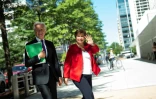 La nouvelle directrice générale du FMI Kristalina Georgieva et le porte-parole du Fonds Gerry Rice, le 25 septembre 2019