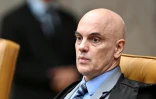 Le juge Alexandre de Moraes lors d'une audience sur la réglementation des réseaux sociaux à la Cour suprême brésilienne, à Brasilia, le 4 juin 2025