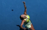 Aryna Sabalenka au 3e tour de l'Open d'Australie le 17 janvier 2025 à Melbourne. 