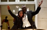 Co-lauréats du Prix Nobel pour la Paix, le gynécologue congolais Denis Mukwege et la Yazidie Nadia Murad, le 10 décembre 2018 à Oslo, en Norvège