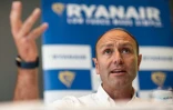 Le directeur du marketing de Ryanair, Kenny Jacobs, lors d'une conférence de presse à Francfort le 8 août 2018 (photo DPA)