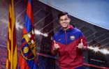 Le nouveau milieu de terrain de Barcelone Philippe Coutinho le 7 janvier 2018 dans son nouveau club