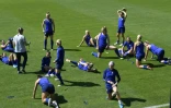 Séance d'entraînement pour les Américaines à Limonest, près de Lyon, le 6 juillet 2019, veille de la finale de la Coupe du monde contre les Pays-Bas