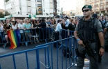 Des soldats israéliens sécurisent la Gay Pride à Jérusalem, le 21 juillet 2016
