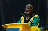 Le président sud-afracain Cyril Ramaphosa, le 25 mai 2024 à Johannesburg