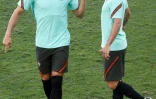 Cristiano Ronaldo et Joao Moutinho lors de l'entraînement du Portugal le 26 juin 2021 à Séville