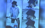 Montage de plusieurs captures d'écran de vidéo de surveillance diffusé le 7 avril 2016 à Bruxelles par la police montrant l'homme au chapeau de l'aéroport de Bruxelles 