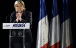 Marine Le Pen lors d'un meeting le 9 mars 2017 à  Mirande 