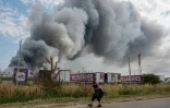 Incendie dans un entrepôt de la plateforme Wildberries à Podolsk, en Russie, le 16 août 2026 