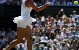 L'Ukrainienne Marta Kostyuk en quarts de finale de Wimbledon contre l'Italienne Jasmine Paolini le 8 juillet 2026 Ă Londres