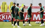 Cristiano Ronaldo et les Portugais préparent leur dernier match de groupe contre l'Iran, au camp de base de Kratovo, près de Moscou, le 24 juin 2018